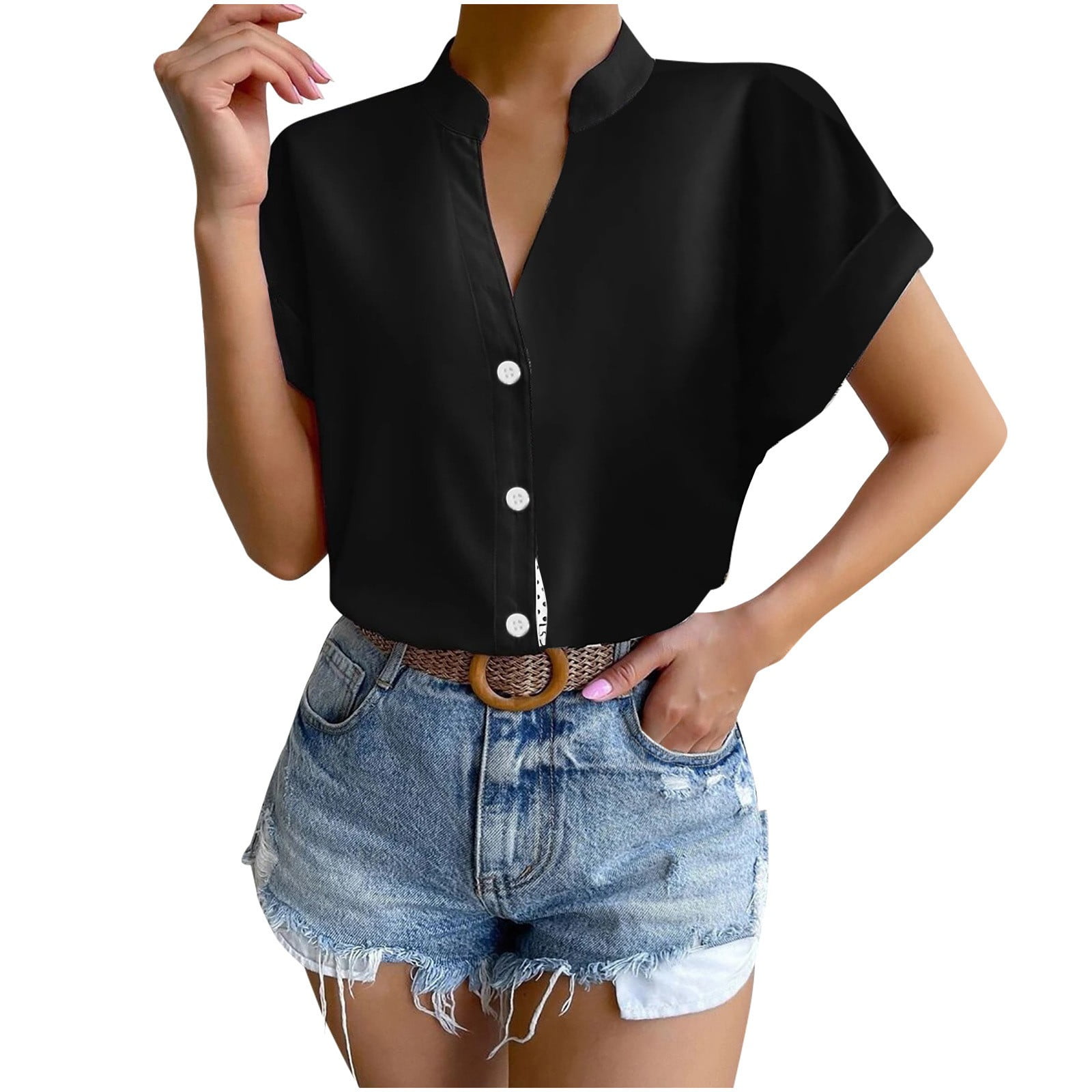 short sleeve formal tops