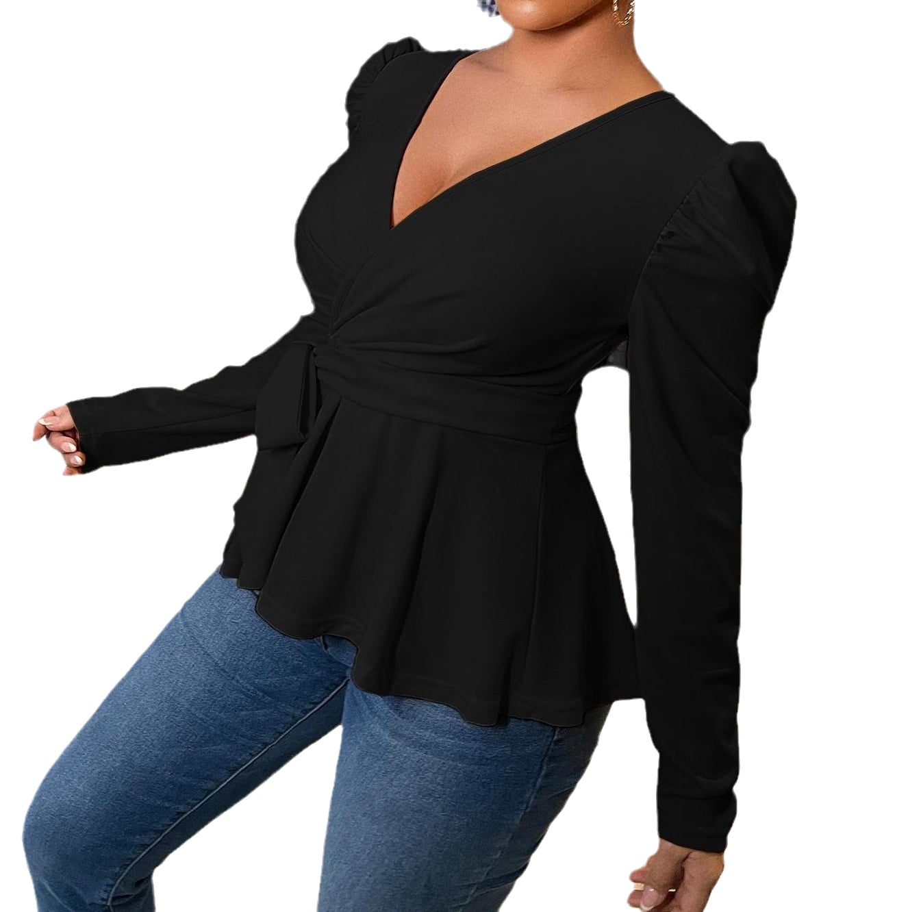 black belted blouse