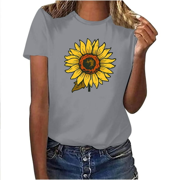 Womens Blouses Casual Summer Womens White Tank Top Racerback Womens Summer Tops Cotton Short Sleeve Tunic Tops for Women 2025 Clearance Deals