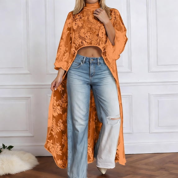 Womens Blouses Crewneck Long Sleeve Solid Color Basic Y2K T-Shirts Casual Summer Spring Lace Tops