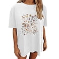 thumbnail image 1 of Womens Blouses Dressy Casual Blue Workout Tank Tops for Women Loose Sexy Summer Crop Tops for Women Short Sleeve Button Up Shirts for Women Print, 1 of 5