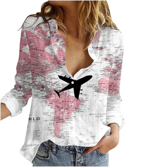 Womens Blouses Fashion Long Sleeve V Neck Loose Casual Floral Leopard Printed Chiffon Blouses Tops and T Shirts Women Cardigans Sweater Hoodies