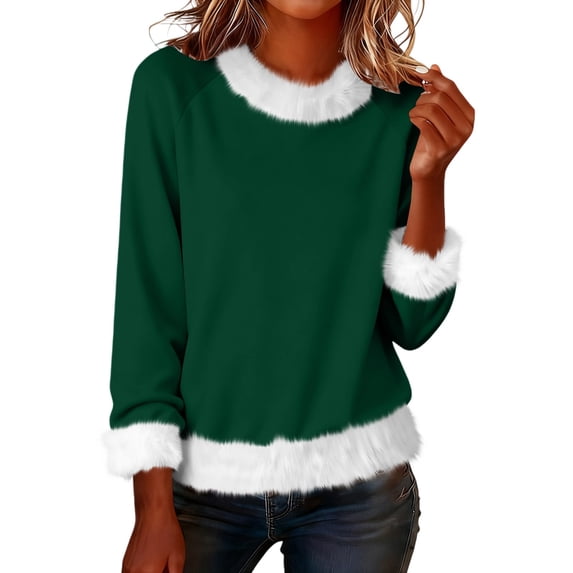 Womens Blouses Fashion Casual Long Sleeve Round Neck Tops Shirts Blouses Tops Long Sleeve Shirts For Women