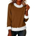 thumbnail image 1 of Womens Blouses Fashion Casual Long Sleeve Round Neck Tops Shirts Blouses Tops Long Sleeve Shirts For Women, 1 of 4