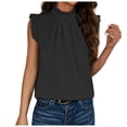 thumbnail image 1 of Womens Blouses Fashion Solid Temperament Loose Sleeveless Beach Vacation Clothes For Women, 1 of 6