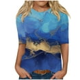 thumbnail image 1 of Womens Blouses Long Sleeve Women Half Sleeves Casual Shirts Pullover Loose Tunic Tops Print Blouse, 1 of 5