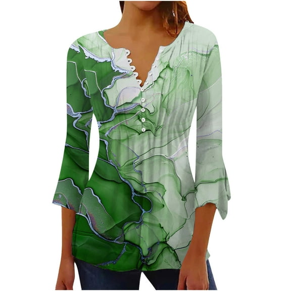Womens Blouses Long Sleeve Shirt Women Casual Fashion Solid Color Button T-Shirt Long Sleeves One Shoulder Top Blouse Tops Green-2 S