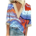 thumbnail image 1 of Womens Blouses Long Sleeve Shirt Women Casual Fashion Solid Color Button T-Shirt Long Sleeves One Shoulder Top Blouse Tops Light Blue-4 XXL, 1 of 4