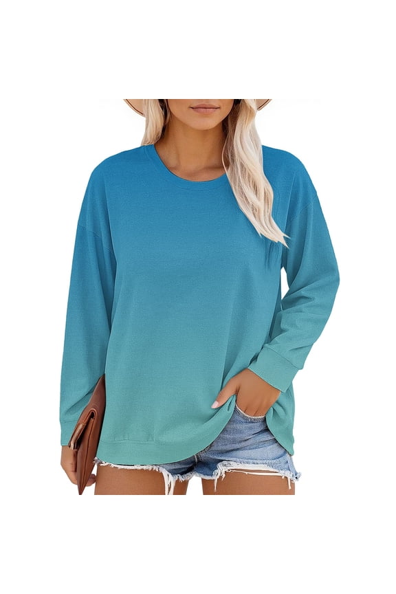 Womens Blouses Plus Size Neck T Shirts Women Long Sleeve Tops Casual Summer Tshirts Loose Fit Tee Going Out Tops for Women