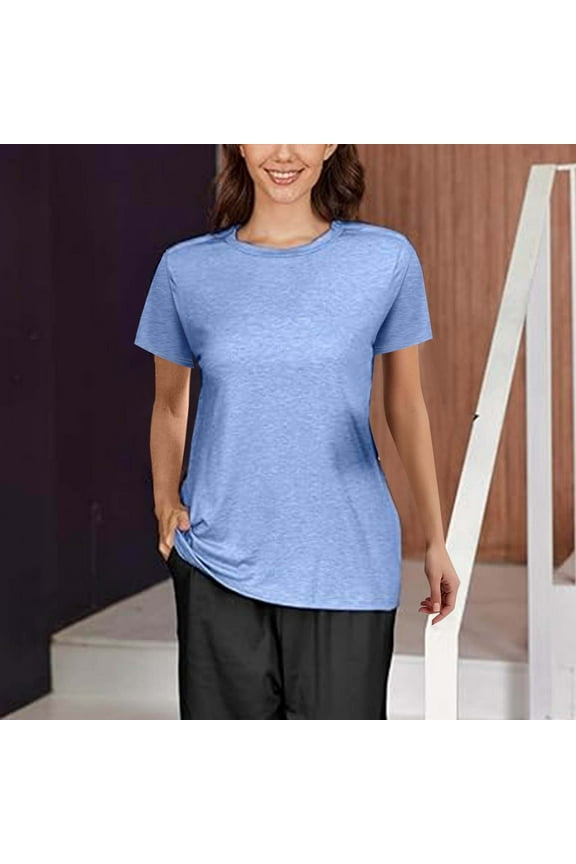 Womens Blouses Post Shoulder Shirts for Women Tear 3/4 Tops After Cuff Shirts Chemo Port Clothing Fashion Clothing