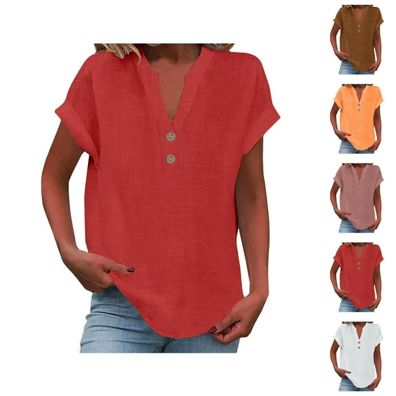 Womens Blouses – Ruffle Sleeve Blouse Chiffon Tunic Elegant Tops for Office Look or Weekend Party Wear Women's Summer Tank Loose Fit Pleated V Neck Sleeveless Top Curved Hem Flowy