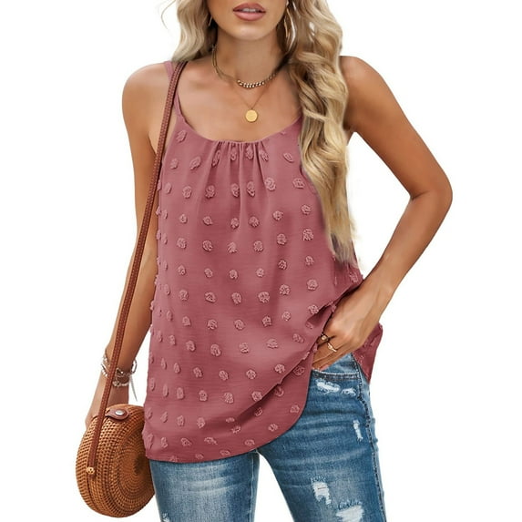 Womens Blouses Tank Tops Sleeveless Summer Top Spaghetti Strap Spring Shirt Loose Fit Beach Vacation 2025 Casual Going Out Tops for Women