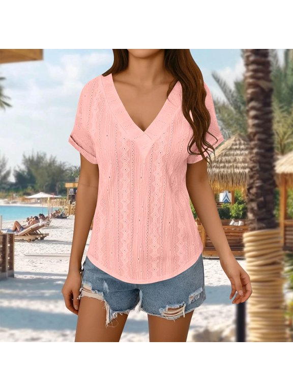 Womens Blouses Women's Wool Blend Spring Summer Lightweight Business Casual Sweater Blouses Tops For Women