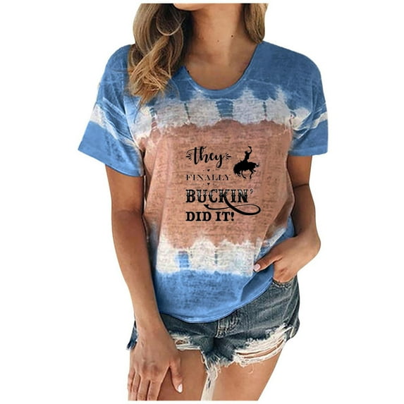 Womens Blouses and Tops Dressy Casual Short Sleeve Tie Dye Shirts Tops Loose Fit Comfy Summer Basic Blouses Tunic Tees