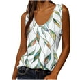 thumbnail image 1 of USSUMA Women's Summer Sleeveless Tanks Tops Casual Floral Print T Shirt Tops Comfy Loose Fitting Blouse Tees, 1 of 7