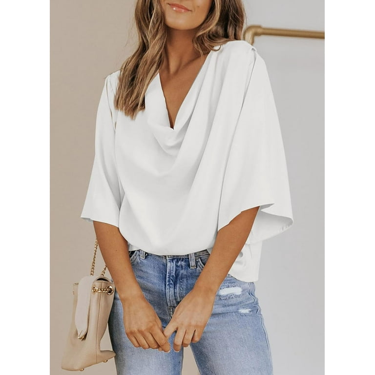 Chiffon Short Sleeve Bell Sleeve Bandage V-Neck Blouses Chiffon Short Sleeve Bell Sleeve Bandage V-Neck Blouses
