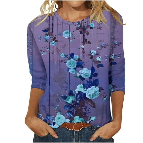 Womens Blouses for Wedding Summer Chic Clothes for Women Over 50 Summer Tops for Women 2025 Work Crew Neck Tops Grey