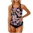 thumbnail image 1 of Womens Blouson Tankini Swimsuits Ruched Two Piece Tankini Swimsuit Summer Ruched Padded Modest Swimsuits, 1 of 5