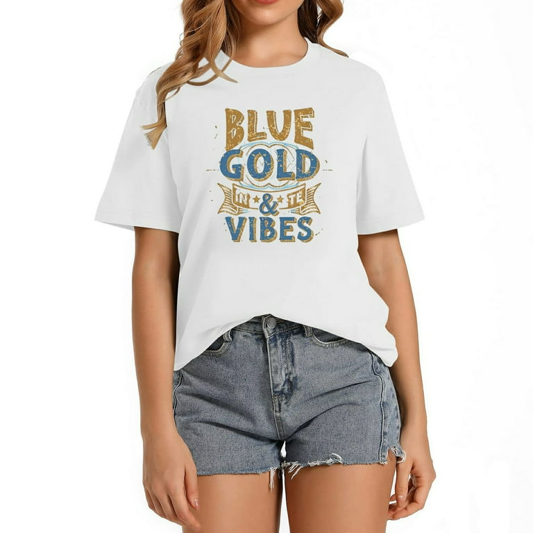 Blue And Gold Game Day Group Shirt For High School Football T-Shirt Blue And Gold Game Day Group Shirt For High School Football T-Shirt