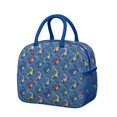 thumbnail image 1 of Womens Blue Cartoon Dinosaurs Text Pattern Lunch Box for Work,Insulated Lunch Bag for Women,Loncheras Para Mujer,Leakproof Adult Lunch Bag for Work,Beach,Travel,Picnic,Camping, 1 of 7