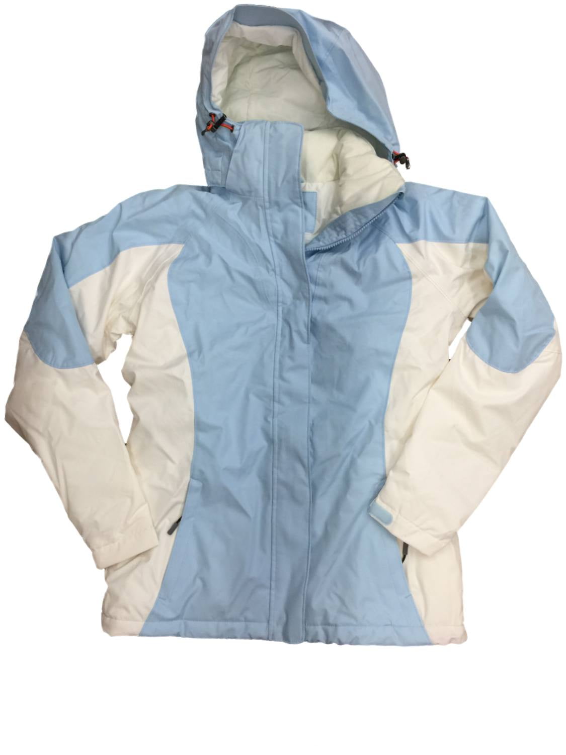 Womens Blue & Cream Lightweight Soft Shell Jacket Activewear Coat X ...