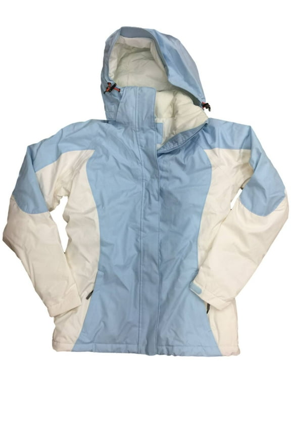 Womens Blue & Cream Lightweight Soft Shell Jacket Activewear Coat X-Small 2-4