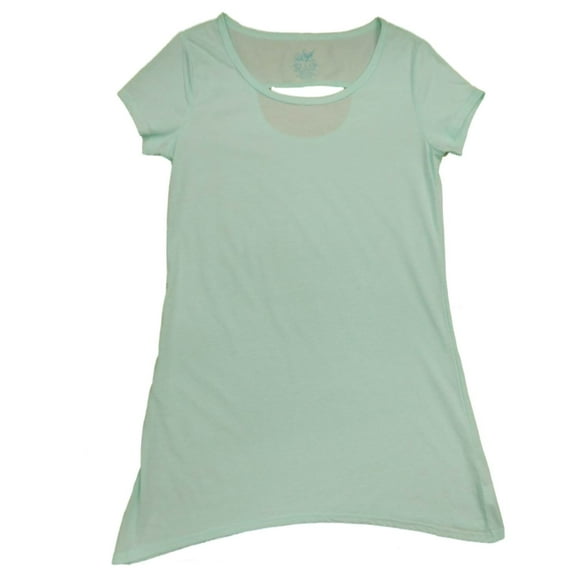 Womens Blue Green Striped Sleep Shirt Slit Back Nightgown Small