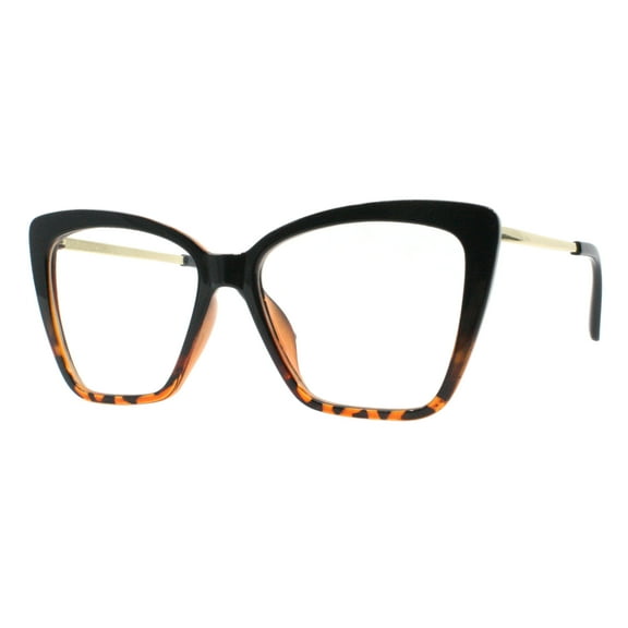 Womens Blue Light Blocking Glasses Square Butterfly Shape UV 400 Black Tortoise