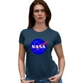thumbnail image 1 of Womens Blue NASA Logo Deluxe Soft T-Shirt, 1 of 1