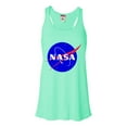 thumbnail image 1 of Womens Blue NASA Logo Flowy Racerback Tank Top T-Shirt, 1 of 1