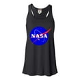 thumbnail image 1 of Womens Blue NASA Logo Flowy Racerback Tank Top T-Shirt, 1 of 1
