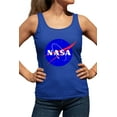 thumbnail image 1 of Womens Blue NASA Logo Racerback Tank Top T-Shirt, 1 of 1