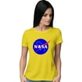 thumbnail image 1 of Womens Blue NASA Logo T-Shirt, 1 of 1