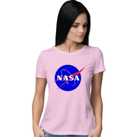Womens Blue NASA Logo T-Shirt