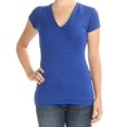 thumbnail image 1 of Womens Blue Short Sleeve V Neck Top Size: XS, 1 of 2