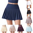 thumbnail image 1 of Womens Blue Tennis Skirt Lightweight Tennis Skort with Shorts Tennis Golf Skirts XL, 1 of 5