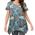 thumbnail image 1 of Sprinmer Plus Size Blousesfor Women Casual Flora Tunic Tops for Summer, 1 of 8