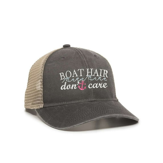 Womens Boat Hair Don't Care Ponytail Mesh Back Cap