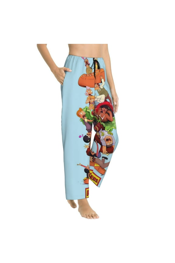 Womens Bob's Burgers (11) Pajama Pants Sleepwear Pajamas Vacation Sleep Pant With Pockets