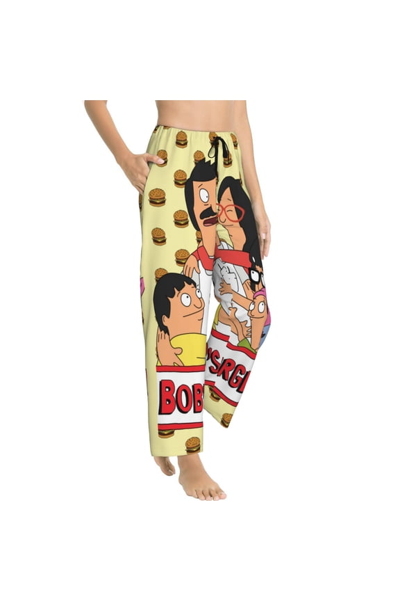 Womens Bob's Burgers (21) Pajama Pants Sleepwear Pajamas Vacation Sleep Pant With Pockets