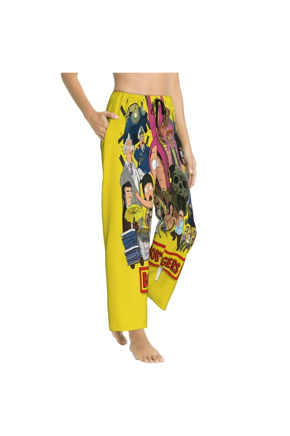 Womens Bob's Burgers (26) Pajama Pants Sleepwear Pajamas Vacation Sleep Pant With Pockets