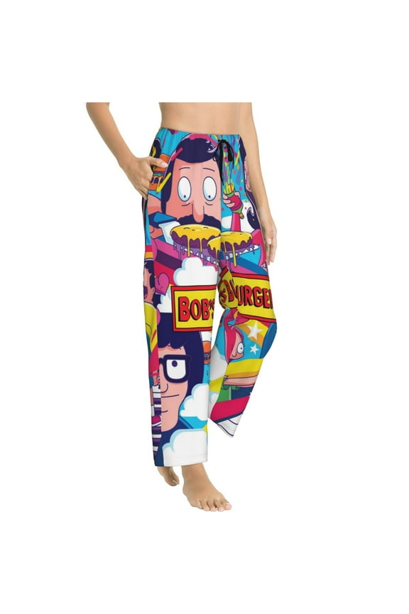 Womens Bob's Burgers (35) Pajama Pants Sleepwear Pajamas Vacation Sleep Pant With Pockets