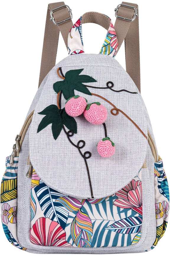 Womens Boho   Cloth Backpack Boho  Embroidered Casual Purse