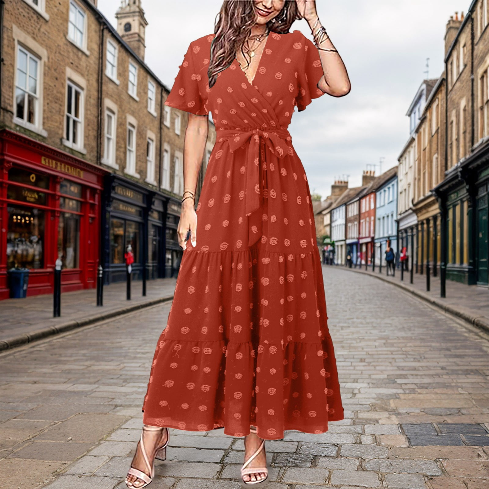 Maxi Dress Tan Wrap Dress Womens Boho Dot Maxi Dresses Wrap V Neck Flutter Short Sleeve Solid Tie Belt A Line Tiered Flowy Long Dresses Split Maxi Dress Long Tan Dresses For Maxi Dress Tan Wrap Dress Womens Boho Dot Maxi Dresses Wrap V Neck Flutter Short Sleeve Solid Tie Belt A Line Tiered Flowy Long Dresses Split Maxi Dress Long Tan Dresses For