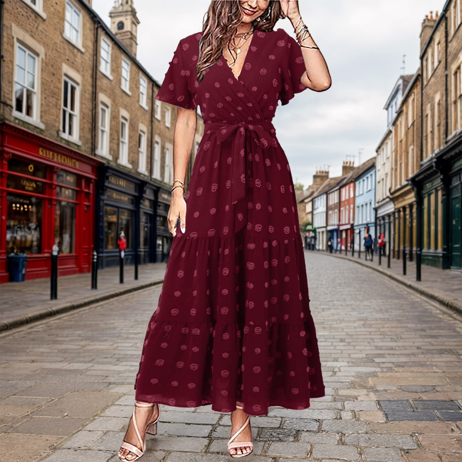 Dottie Boho Long Shirt Dress main image 1