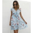 thumbnail image 1 of Womens Boho Floral Maxi Dresses Strap Casual Sleeveless Cake Dress Tiered Ruffle Flowy Tiered Dress, 1 of 5