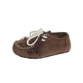 thumbnail image 1 of Womens Boho Moccasin Flats Slip On Shoes - Comfortable Everyday Casual Walking Shoes with Soft Upper & Rubber Sole, Brown,Size 6.5, 1 of 7