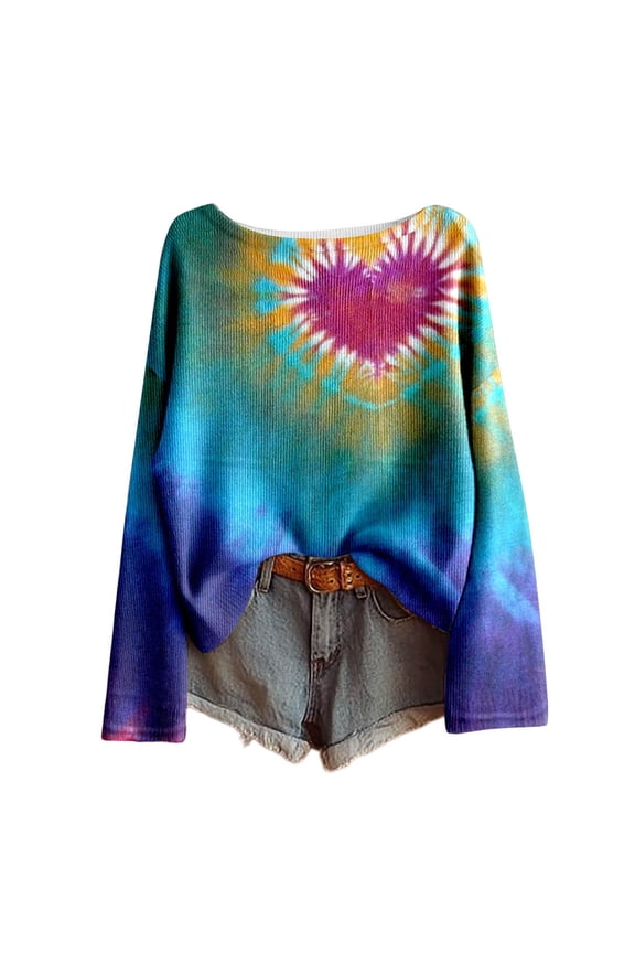 Womens Boho Vintage Tunic Tops Oversized Floral Casual Graphic Pullover Shirts Fall Long Sleeve Boat Neck Cute Blouses