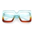 thumbnail image 1 of Womens Bold Mod Thick Plastic Rectangle Blue Light Filtering Computer Glasses Blue Brown - Clear, 1 of 8