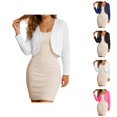 thumbnail image 1 of Womens Bolero Shrug Long Sleeve Open Front Lightweight Knit Cropped Cardigan Sweaters Summer Fall Tops, 1 of 7